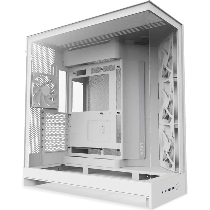 Корпус NZXT H9 Flow Tempered Glass без БП (CM-H92FW-01) White