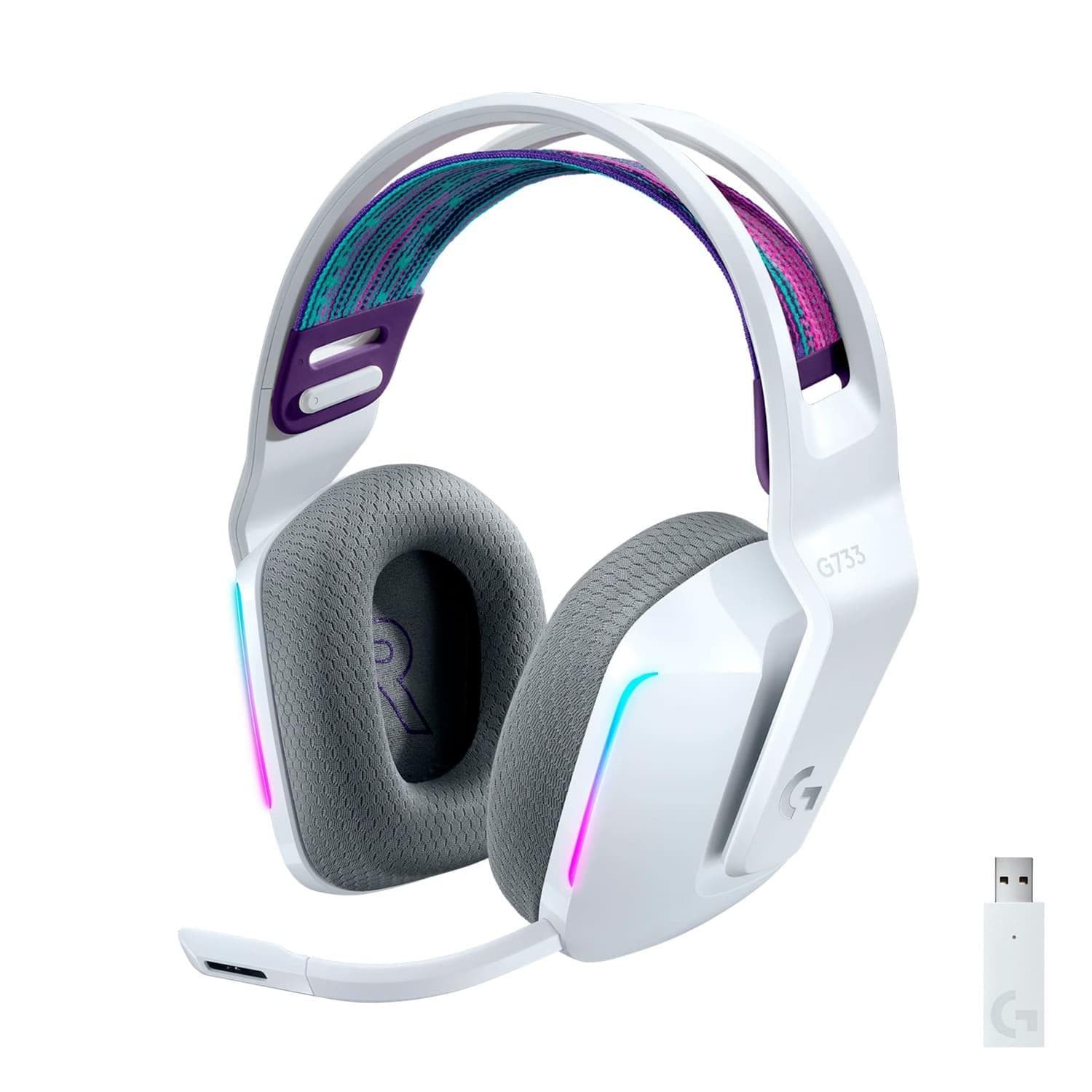 Ігрова гарнітура LOGITECH G733 Lightspeed Wireless (981-000883) RGB White