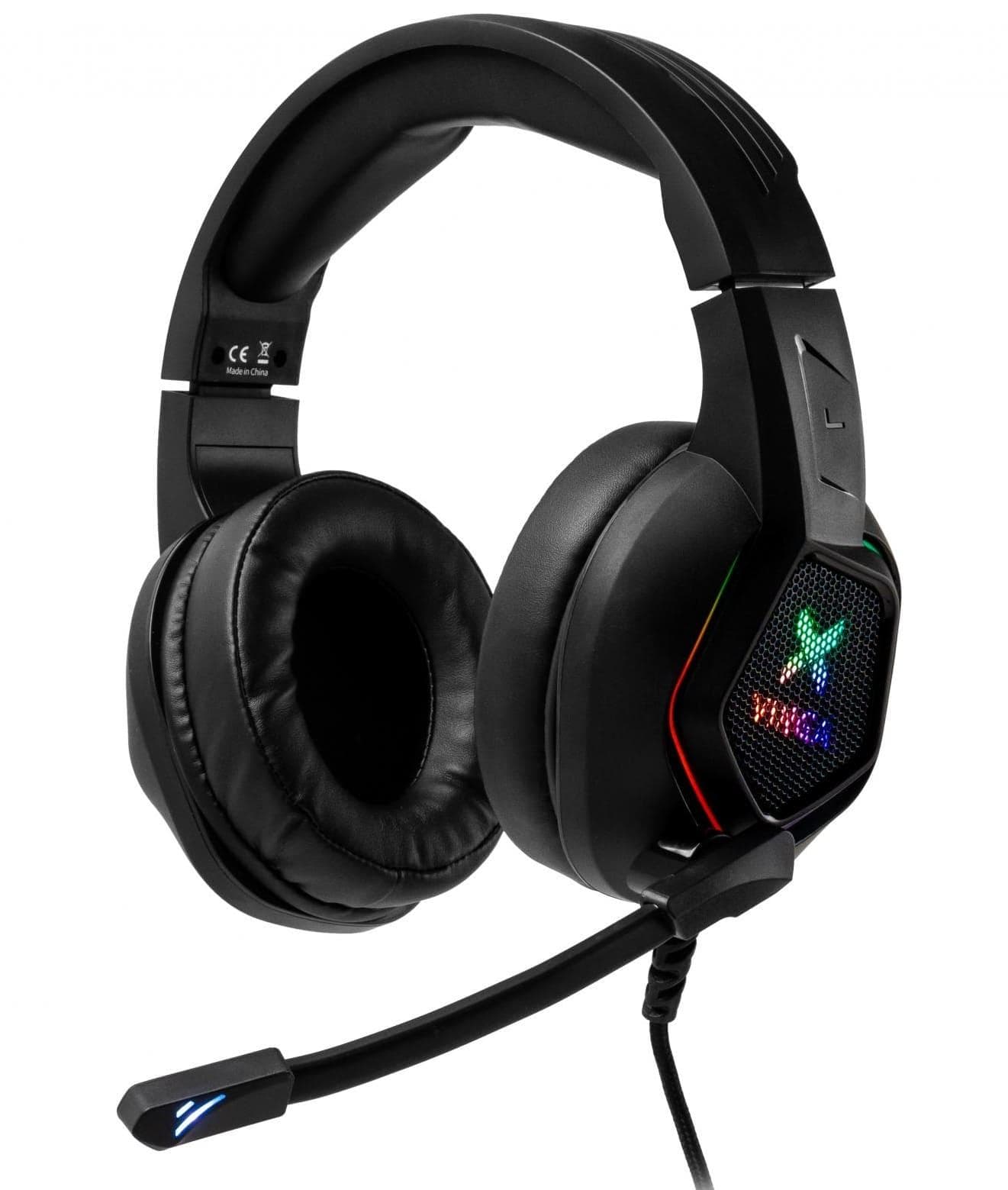 Ігрова гарнітура Vinga HSCU-160 Gaming LED Black