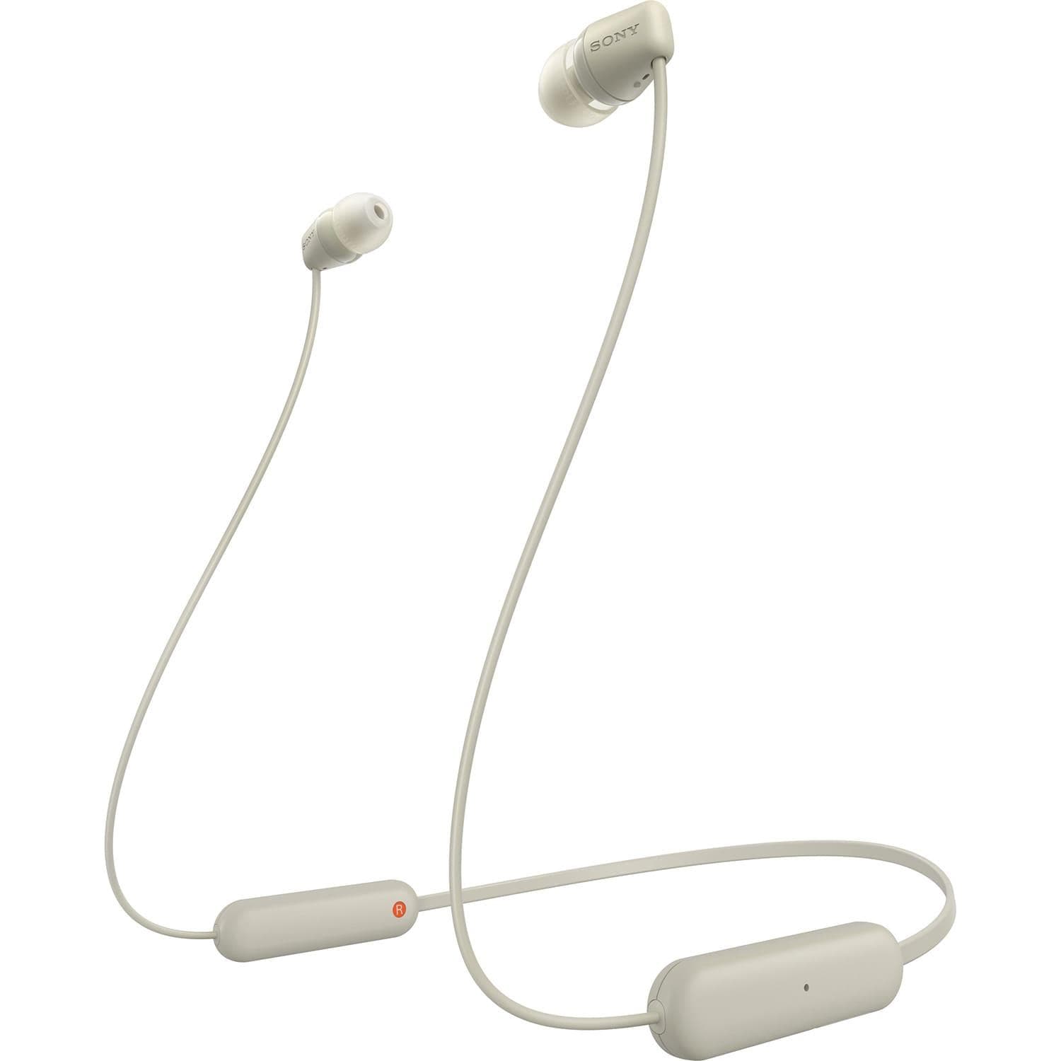 Навушники Sony WI-C100 Beige (WIC100C.CE7)