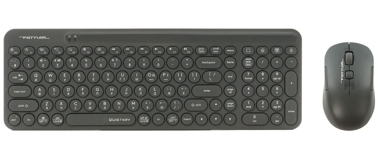 Комплект (Клавіатура та миша) A4Tech Fstyler FG3300 Air2 (Grey)