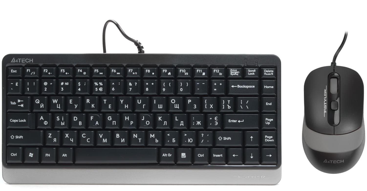Комплект (Клавіатура та Миша) A4Tech F1110 Fstyler Wireless Black-Grey