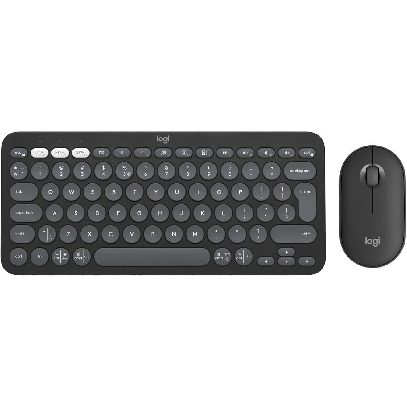 Комплект (Клавіатура та Миша) Logitech Pebble 2 Combo Tonal UA (920-012239) Graphite