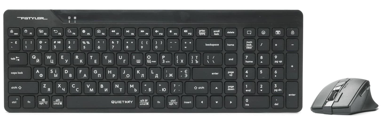 Комплект (Клавіатура та Миша) A4Tech FG2400 Air Wireless Black
