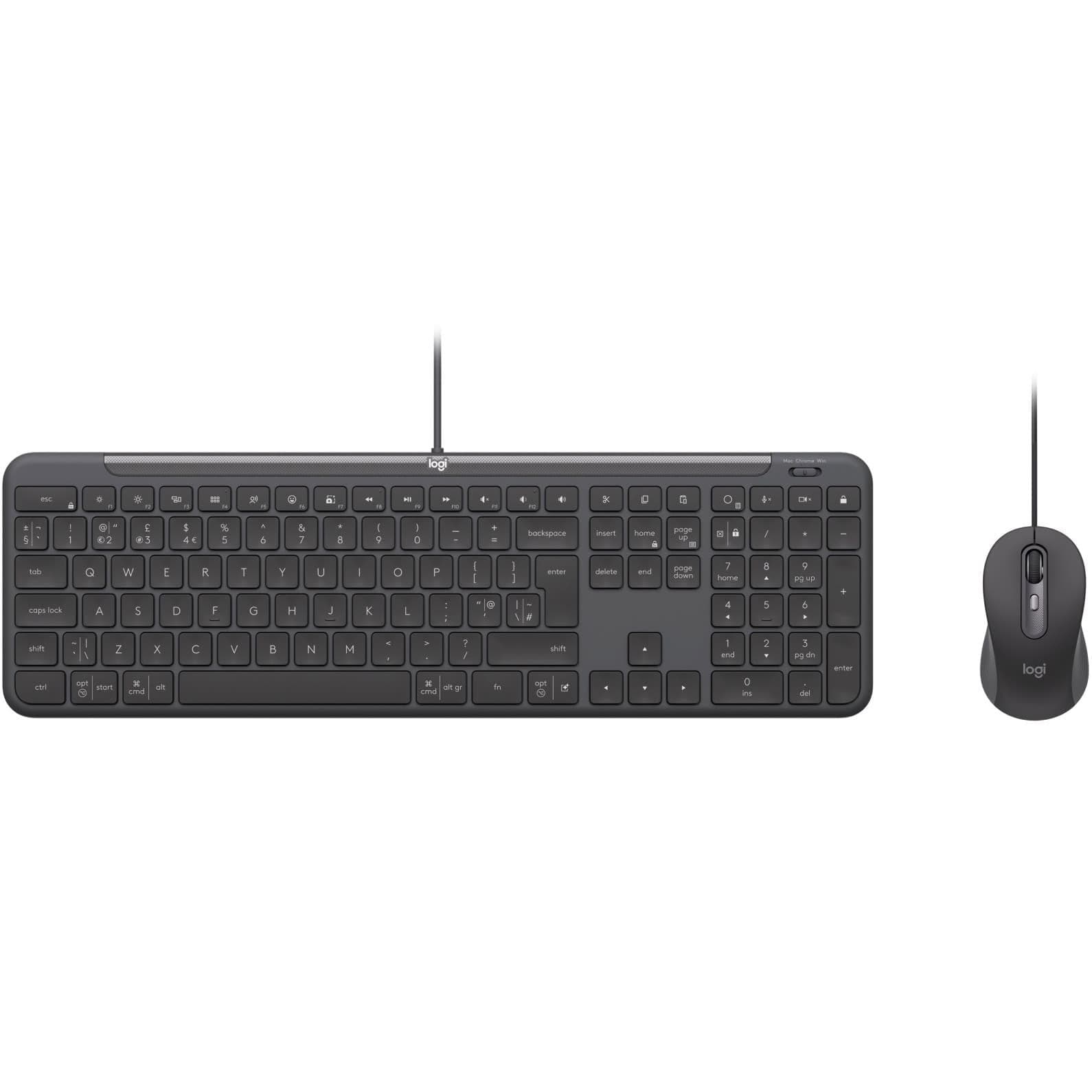 Комплект (Клавіатура та Миша) Logitech Signature Slim MK620 Wired Combo for Business Graphite
