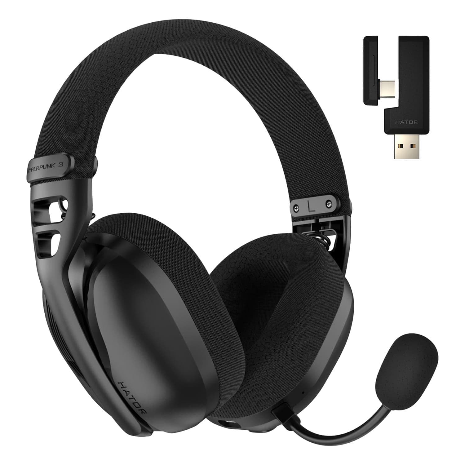 Ігрова гарнітура HATOR Hyperpunk 3X Hi-Res (ESH14) Wireless Black