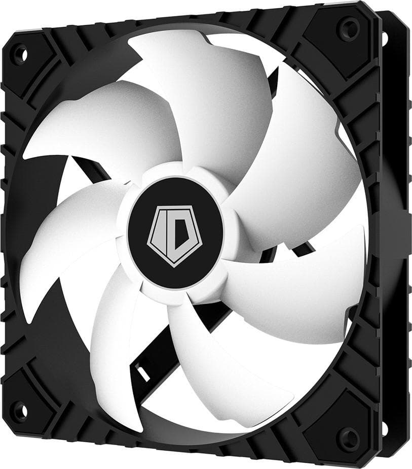 Вентилятор ID-Cooling WF-12025-SD-W, 120x120x25мм, 3-pin, черный с белым