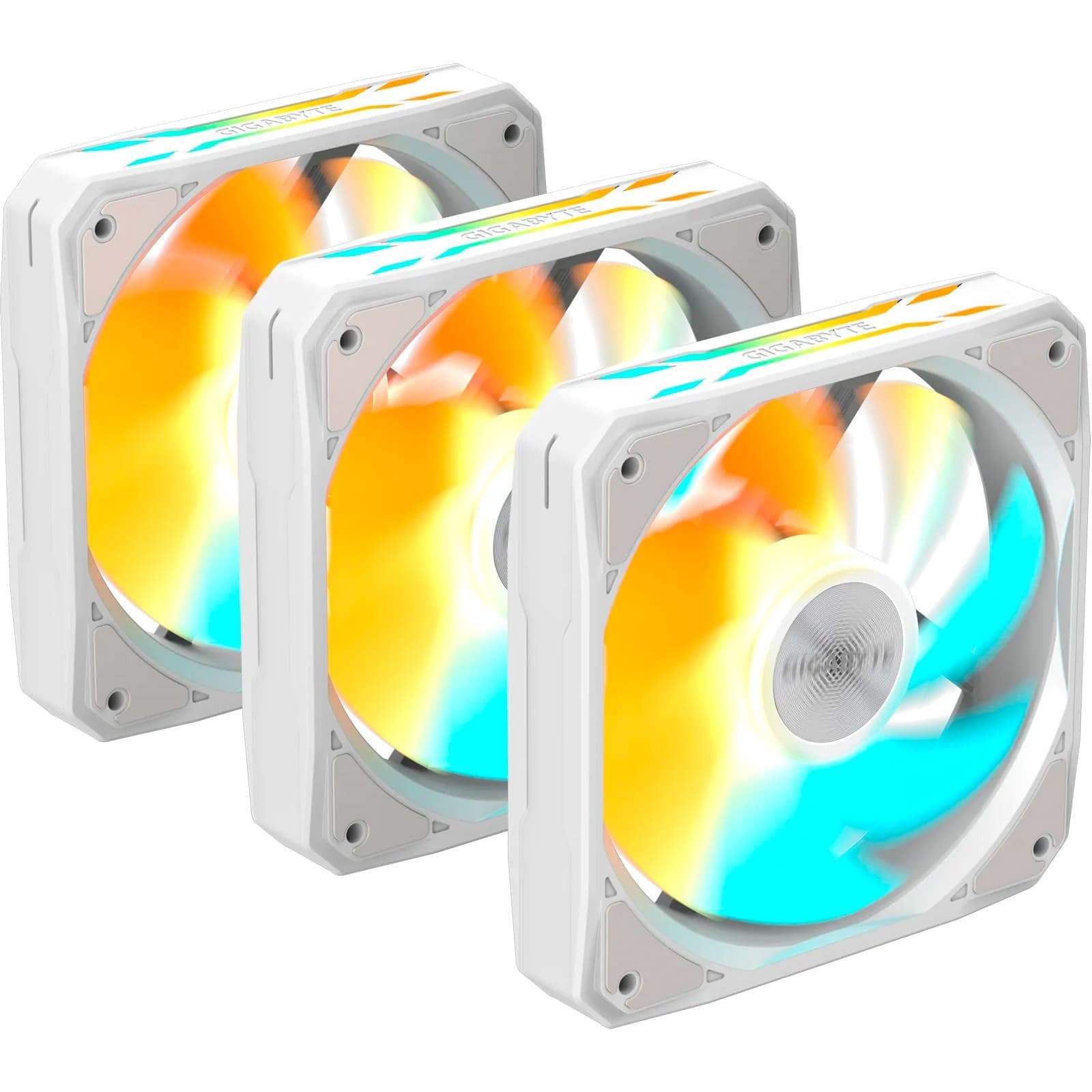 Комплект вентиляторов Gigabyte EZ CHAIN 120мм FAN 120 3-Pack (GP-GBT EZFAN1203 ICE) White