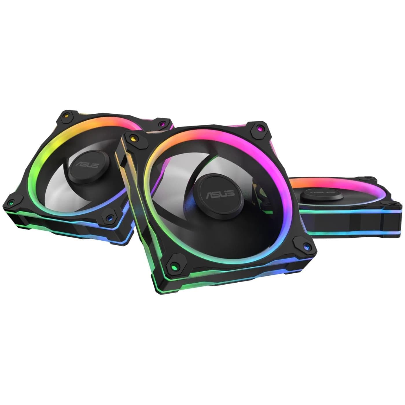Комплект вентиляторов ASUS PRIME MR120 REVERSE ARGB BLACK 3IN1 (90DA00L0-B09020)